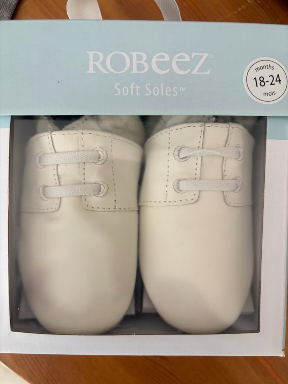 Robeez White Soft Soles Baby Walker Shoes